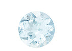 aquamarine round gemstone on a white background