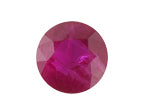 ruby round gemstone on a white background