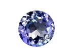 Tanzanite Round gemstone on a white background
