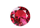 garnet round gemstone on a white background