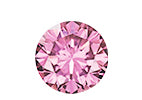 pink tourmaline round gemstone on a white background