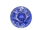 sapphire round gemstone on a white background